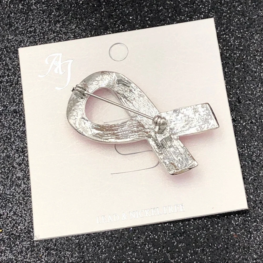 🌼 Pink Ribbon Breast Cancer Pin Brooch